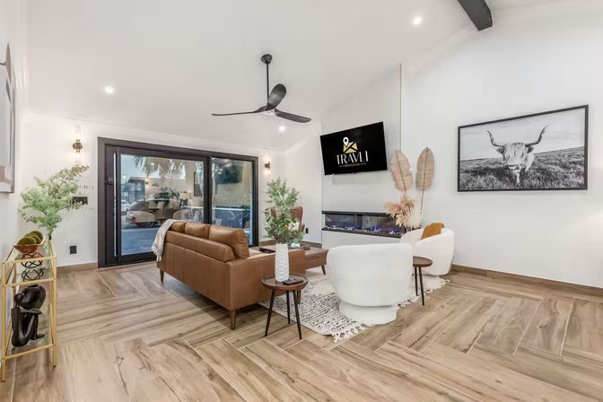 The Kensington: Luxe Scottsdale Retreat with Pool & Outdoor Fireplace Lounge image 9
