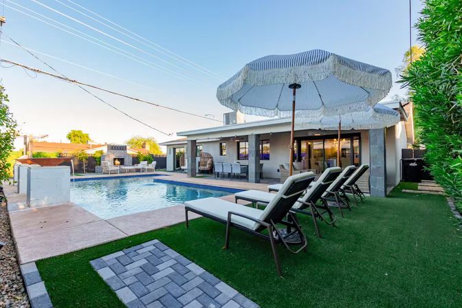 The Kensington: Luxe Scottsdale Retreat with Pool & Outdoor Fireplace Lounge image 3