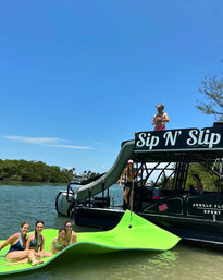 Sip N' Slip Tours: Party Boat with Trampoline and Waterslide image 1