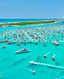 Private Captained Tiki Party Boat to Crab Island for Up to 18 (BYOB) image 9