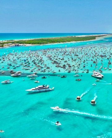 Private Captained Tiki Party Boat to Crab Island for Up to 18 (BYOB) image 9