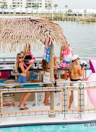 Private Captained Tiki Party Boat to Crab Island for Up to 18 (BYOB) image 2
