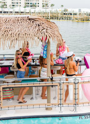 Private Captained Tiki Party Boat to Crab Island for Up to 18 (BYOB) image 1