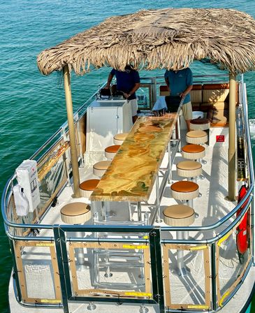 Private Captained Tiki Party Boat to Crab Island for Up to 18 (BYOB) image 8