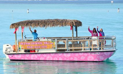 Private Captained Tiki Party Boat to Crab Island for Up to 18 (BYOB) image 15