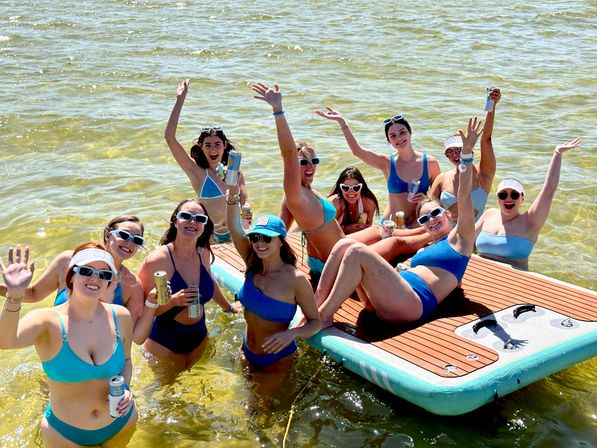 Private Captained Tiki Party Boat to Crab Island for Up to 18 (BYOB) image 16