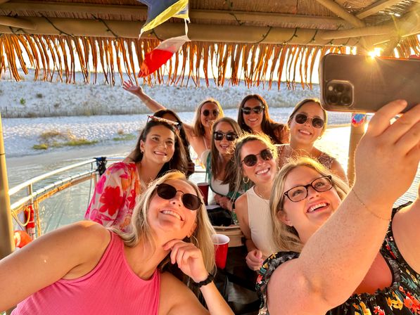 Private Captained Tiki Party Boat to Crab Island for Up to 18 (BYOB) image 7