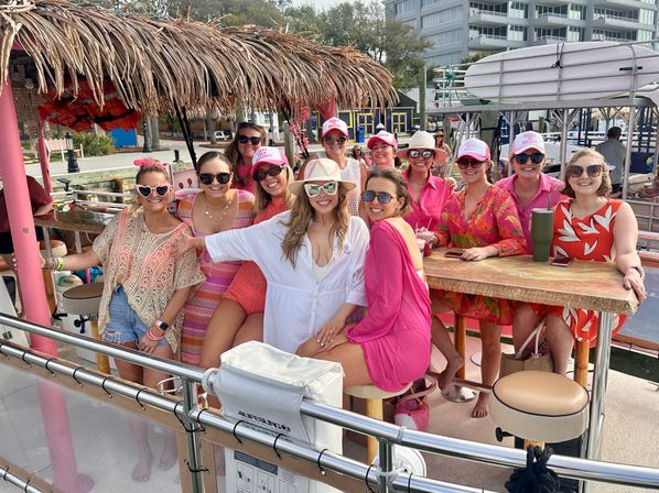 Private Captained Tiki Party Boat to Crab Island for Up to 18 (BYOB) image 22