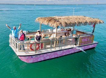 Private Captained Tiki Party Boat to Crab Island for Up to 18 (BYOB) image 14