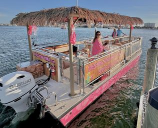 Private Captained Tiki Party Boat to Crab Island for Up to 18 (BYOB) image 23