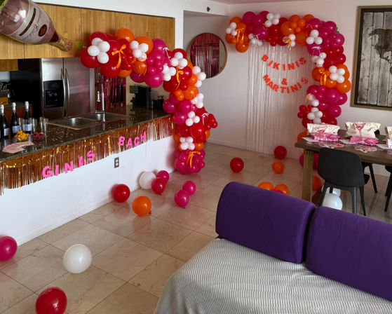 Sunrise Decor Package: Champagne Foil Balloon, Banner, Bridal Suite, Shot Glasses & More! image 11