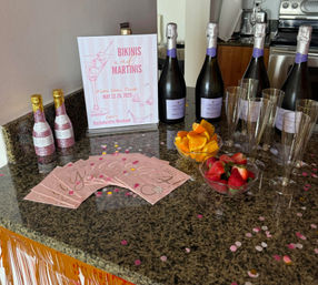 Sunrise Decor Package: Champagne Foil Balloon, Banner, Bridal Suite, Shot Glasses & More! image 12