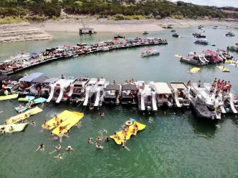 Dueling Slide Mini Barge with Captain on Lake Travis (BYOB) image 13