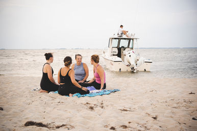 Sandbar Yoga & Boat Cruise: Private Guided Eco-Tour, Yoga & Optional Dock Bar Hopping (Up to 6 People) image