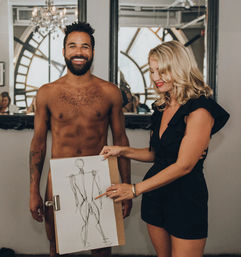 The Artful Bachelorette: Nude Male Model Drawing Party with Group Photo image 11