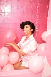 All-Pink Photoshoot & Overnight Stay at the The Pink Speakeasy! image 59