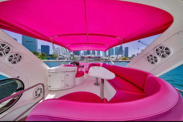Pink Miami Yacht Rental The Pink Panther: Pink 60ft Azimut image 3