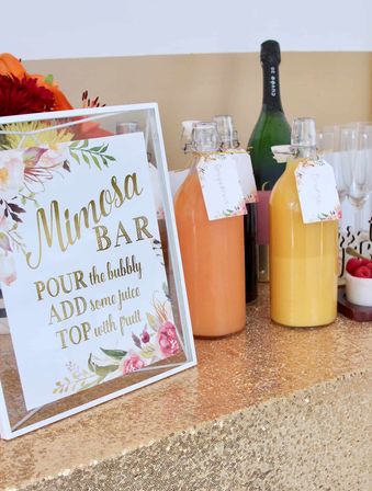 Insta-worthy Decor Setup, Mimosa Bar, Gift Bags & Personalized Gifts image 3