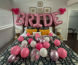 Sunrise Decor Package: Champagne Foil Balloon, Banner, Bridal Suite, Shot Glasses & More! image 5