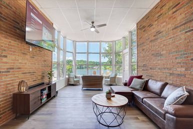 Rivers Edge: Scenic Waterfront Retreat with Private Dock + Fire Pit image 2