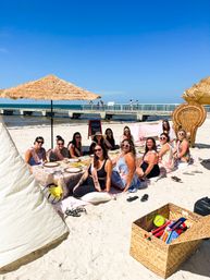 Beachy Vibe Luxury Picnic with the Guest of Honor in Front of the Soothing Sea image 11