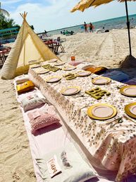 Beachy Vibe Luxury Picnic with the Guest of Honor in Front of the Soothing Sea image 10