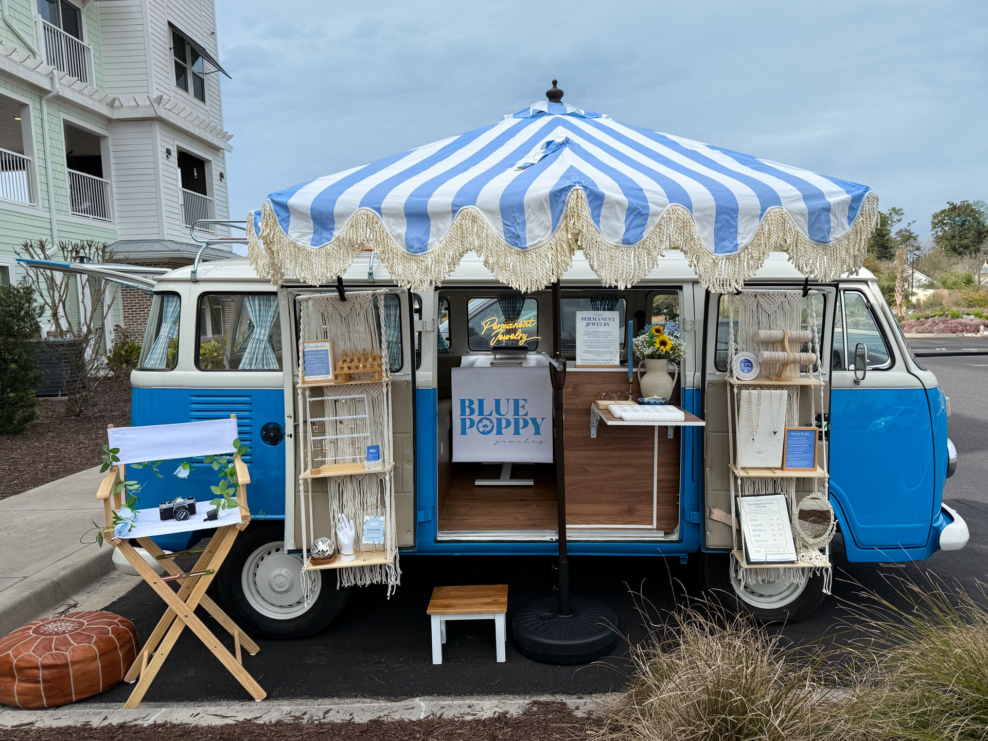 Private Permanent Jewelry Party: Custom Welded Jewelry in Our Vintage VW Bus image 1