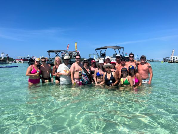 Luxury Tritoon Charter Along the Emerald Coast (Up to 13 Passengers) image 7