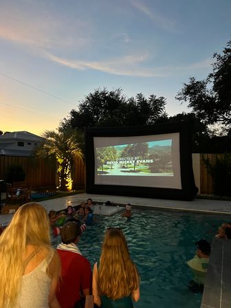 Movie Night Under the Stars: Complete Setup with Screen, Projector, Fresh Popcorn & More image 2