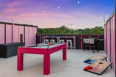 Disco Cowgirl: Rooftop Lounge + Fireplace & Minutes to Broadway image 4