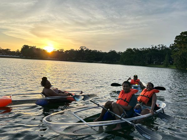 Magical Sunset Paddle: Clear Kayak or Paddleboard Experience image 9