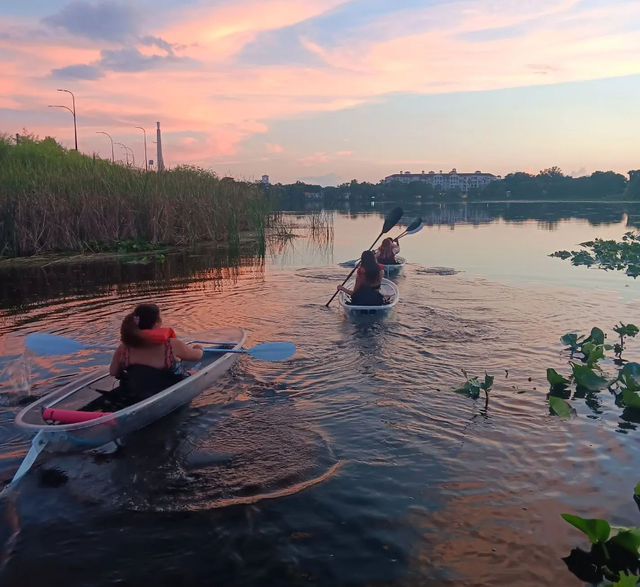 Magical Sunset Paddle: Clear Kayak or Paddleboard Experience image 3