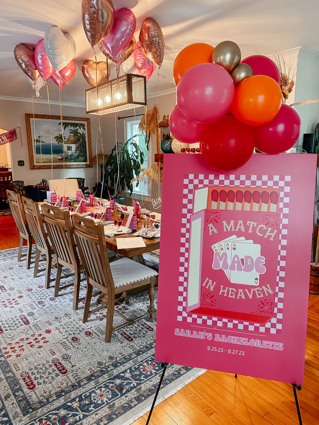 Pre-Arrival Party Setup & Kitchen Stocking with Backdrops, Neon Signs, Balloons, Room Deco, Floaties and more image 3