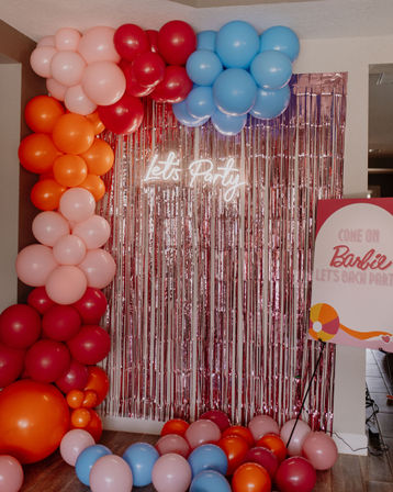 Pre-Arrival Party Setup & Kitchen Stocking with Backdrops, Neon Signs, Balloons, Room Deco, Floaties and more image 15