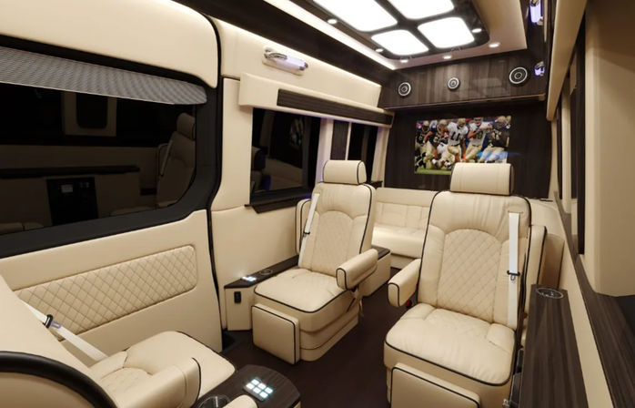 Luxury Transport for your Group: Mercedes Sprinter Limo image 2