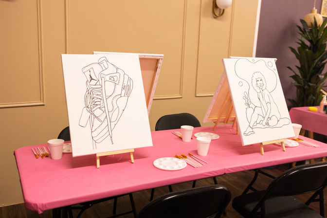 Paint the Peach: Paint & Sip Session image 5