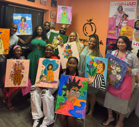 Paint the Peach: Paint & Sip Session image 3