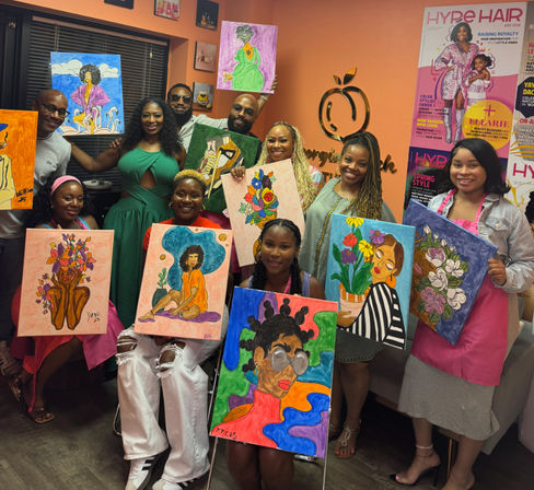 Paint the Peach: Paint & Sip Session image 3