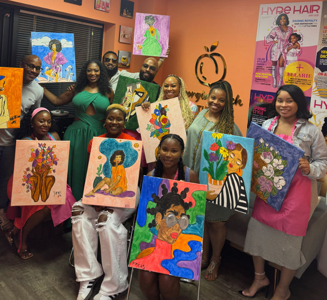 Paint the Peach: Paint & Sip Session image 3