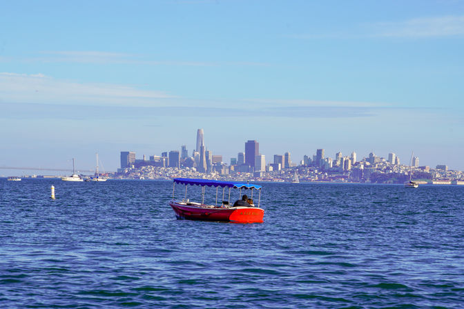 Stylish Electric Duffy Boat Rental: Cruise the Stunning Sausalito Coastline with Your Crew image 4