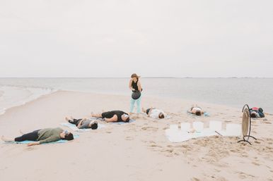 Beach Sound Bath: Mats + Lavender Eye Pillows Included for Ultimate Relaxation image 3