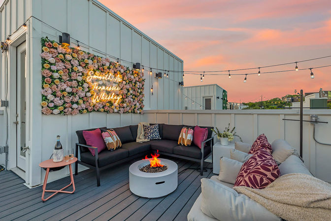 Bourbon and Bubbles: Retro Speakeasy-Style Home with Rooftop Hot Tub image 56