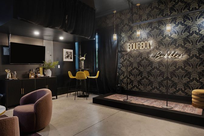 Bourbon and Bubbles: Retro Speakeasy-Style Home with Rooftop Hot Tub image 48