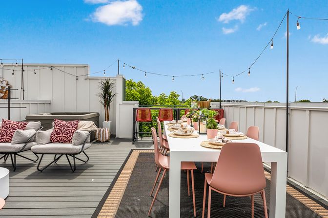 Bourbon and Bubbles: Retro Speakeasy-Style Home with Rooftop Hot Tub image 5