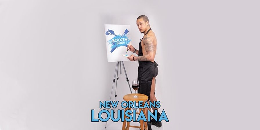Booze N' Brush Nearly Nude Male Model Painting Class with Pro Instructor: Public or Private Options Available image 12