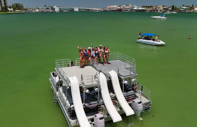 Ultimate Bachelorette Sandbar Party: Double Decker Party Boats with Water Slides! image 3