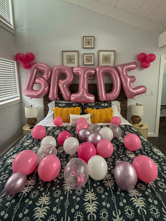 Bride Room Decor with 36’ Bride Sign, Scattered Balloons & More! image 2
