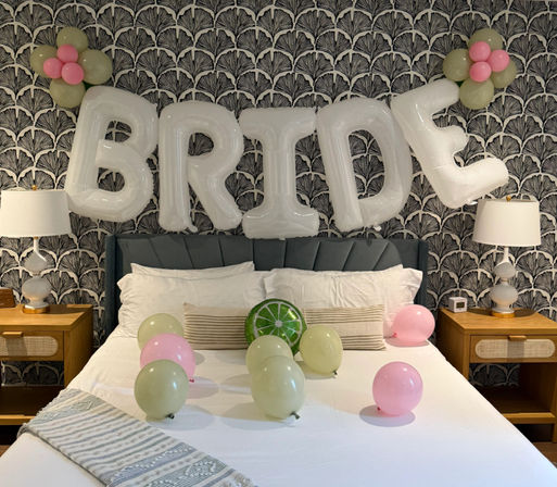 Bride Room Decor with 36’ Bride Sign, Scattered Balloons & More! image 3