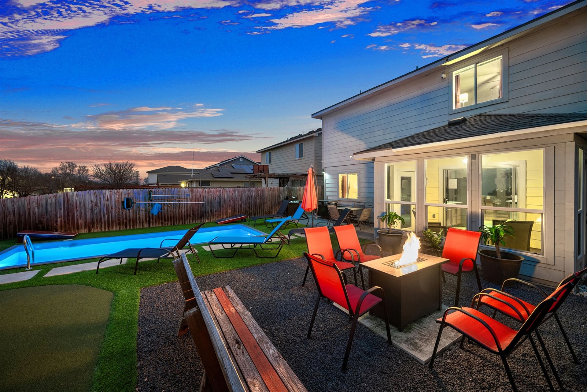 Backyard Bliss ATX Retreat: Pool, Arcade, Poker, Putting Green + Fire Pit image 1