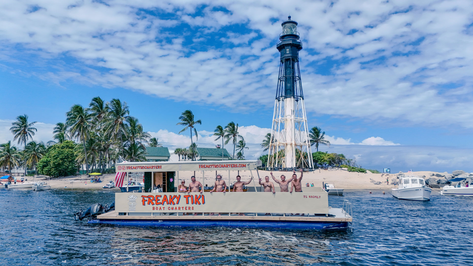 The Freaky Tiki: 40' BYOB Private Sandbar Party Boat (Up to 22 Passengers) image 1